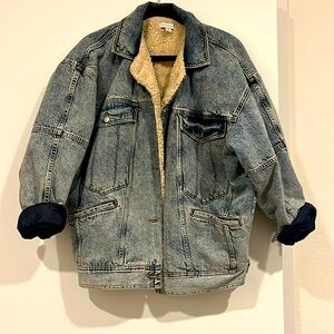 Oversized Topshop fur lined jacket